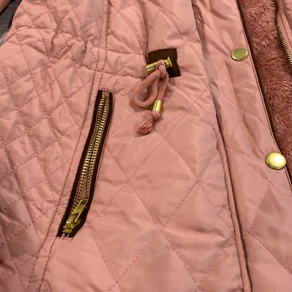 Dusty rose (pink) quilted jacket - Picture 2 of 8